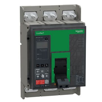 施耐德新一代NS630b-1600A塑壳断路器（固定手动操作完整型)NS1600 N/3P MIC 2.0 固定式手动操作